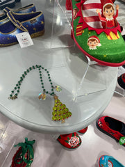 Crystal Christmas Tree Necklace in Green by Gina