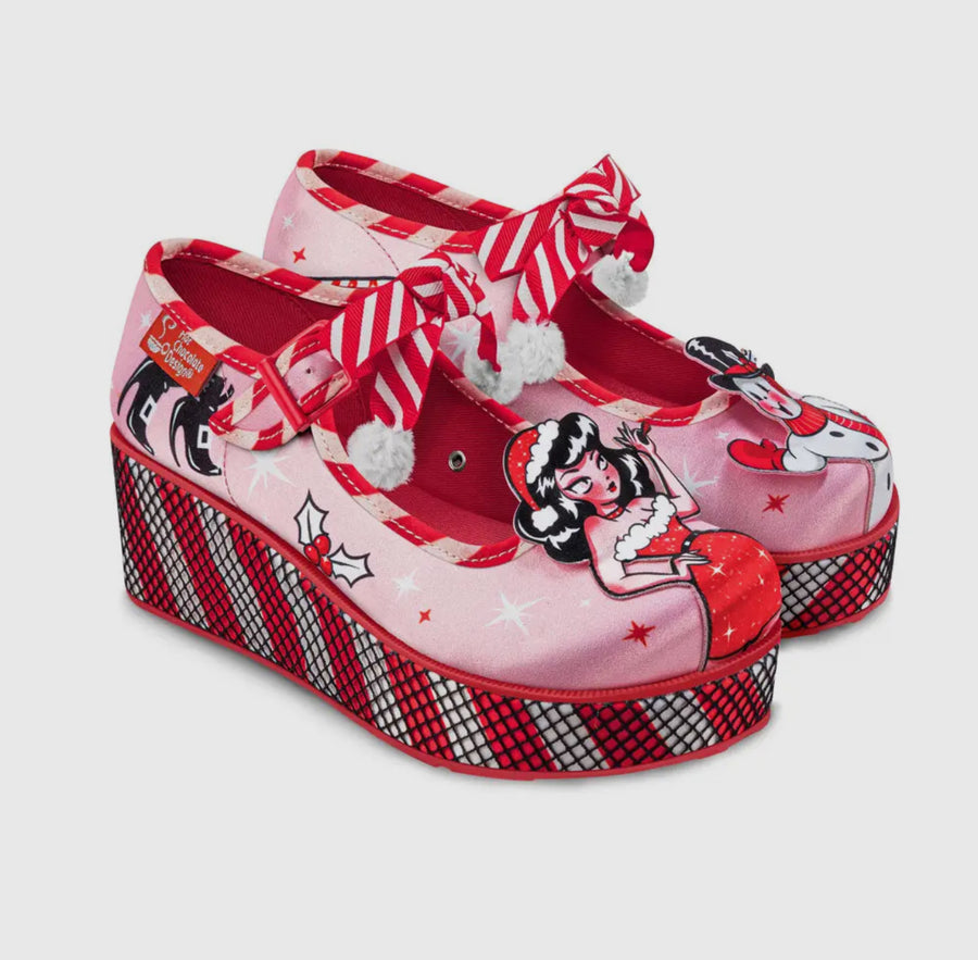 Hot Chocolate Chocolaticas® Betty Claus Mary Jane Platform Shoes Robin Boutique