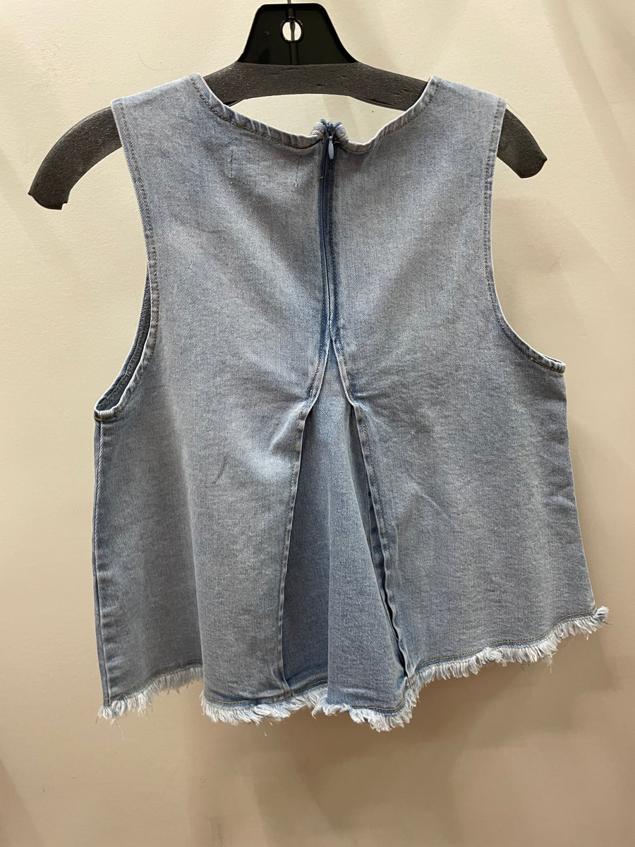 Denim Flare Halter Top