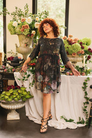 Flight of Fancy Artist Tunic Dress With Pockets & Hummingbird