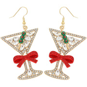 Cocktail Christmas Decor Dangle Earrings Robin Boutique
