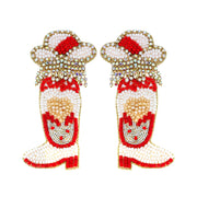 Jeweled Western Cowboy Boots Valentine Earrings Robin Boutique