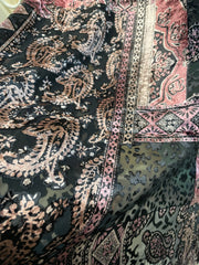 Burnout Velvet Kimono in Black by All About Her