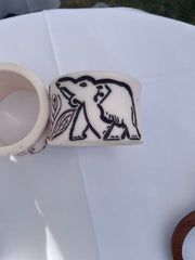 Carved Elephant Bangle