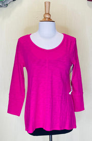 Cotton Slub V Neck Tunic 3/4 Sleeves 10018 10019 - Robin Boutique-Boutique 