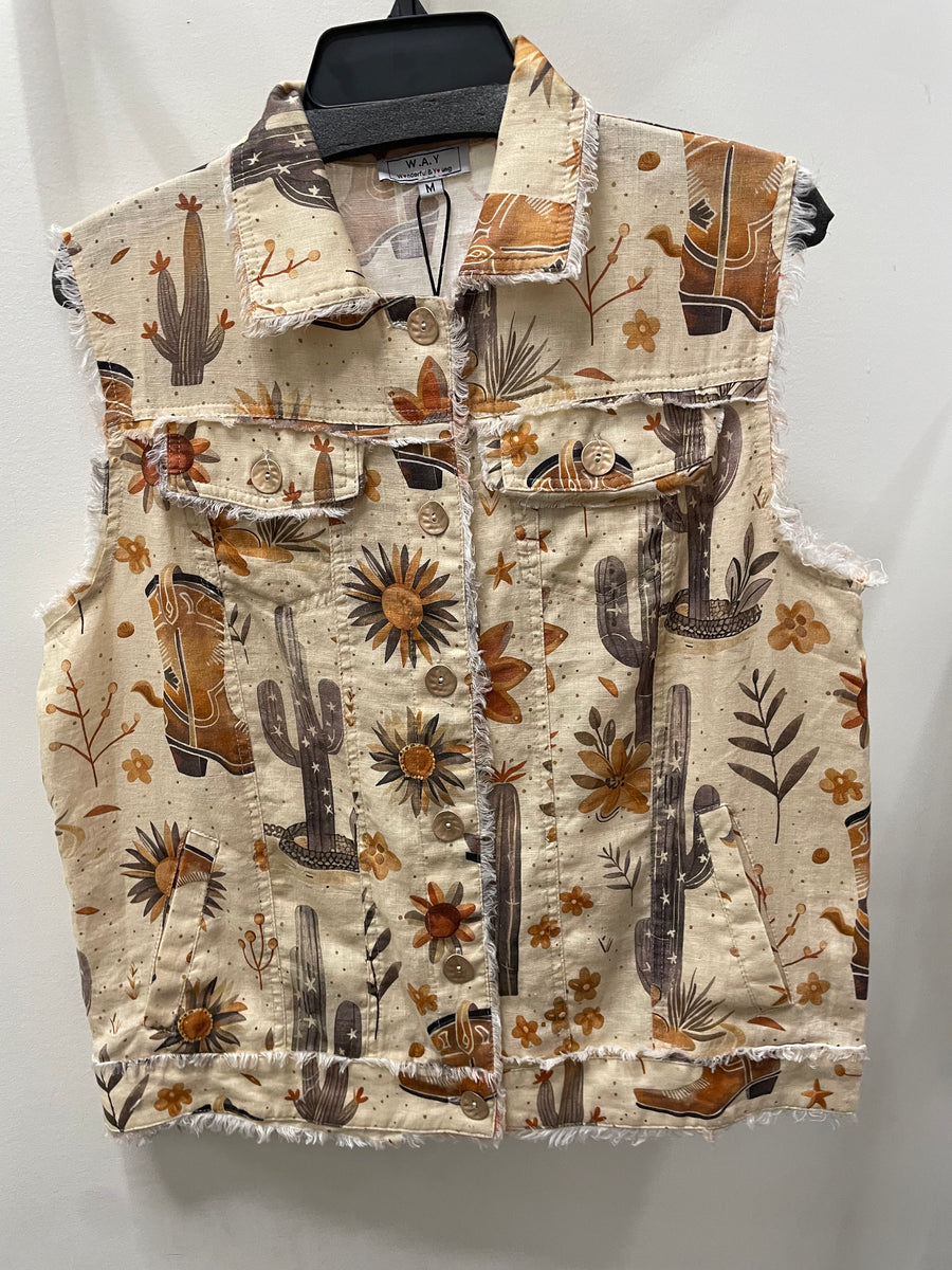 Dessert Dreamer Linen Vest by WAY