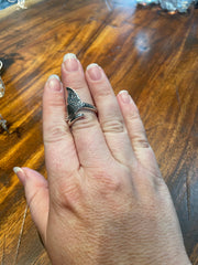 Fancy Whale Tail Ring in Silver