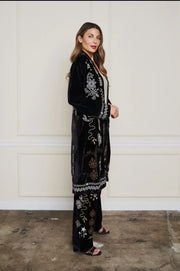 Velvet Embroidered Duster by Paparazzi