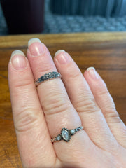 Flowers In A Row Stacking Band Ring