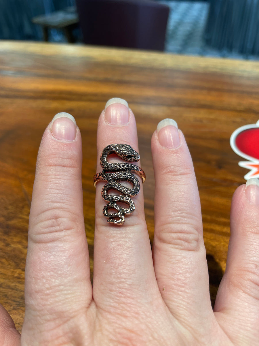Snake Ring in Copper