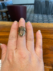 Dragonfly Embrace Ring in Bronze