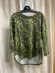 Cotton Slub 3/4 Sleeve Tee Kaleidescope in Olive by Escape