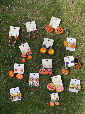 Jack O'Lantern Theme Earrings - Robin Boutique-Boutique 