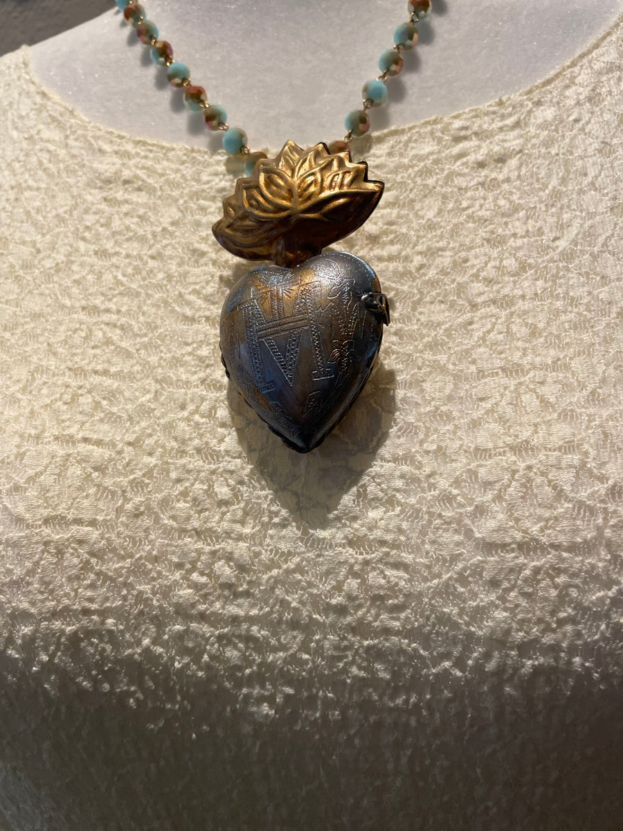 Celtic Heart Locket Necklace by Gina