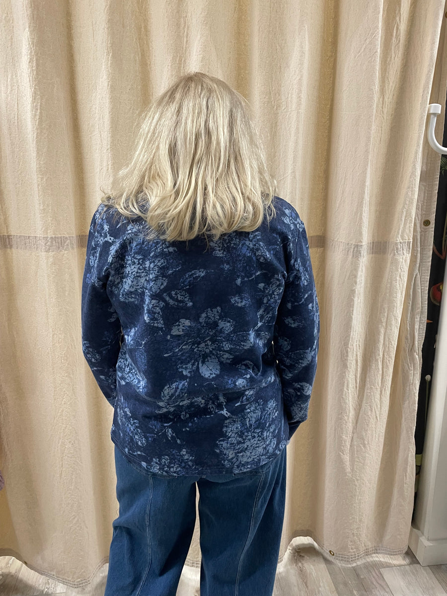 Floral Fleece Quarter Zip Pullover by Escape