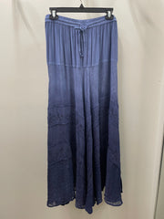 Embroidered Maxi Skirt w/Chiffon in Ombre