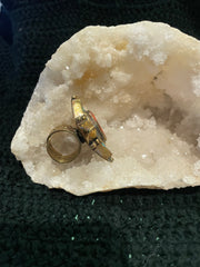 Coral Star Adjustable Ring