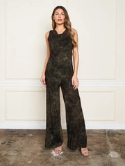 Flocked Velvet Palazzo Pant by Paparazzi