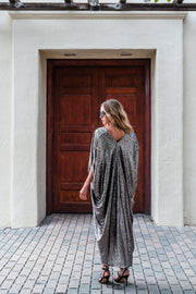 Gunmetal Nouveau Sequin Caftan