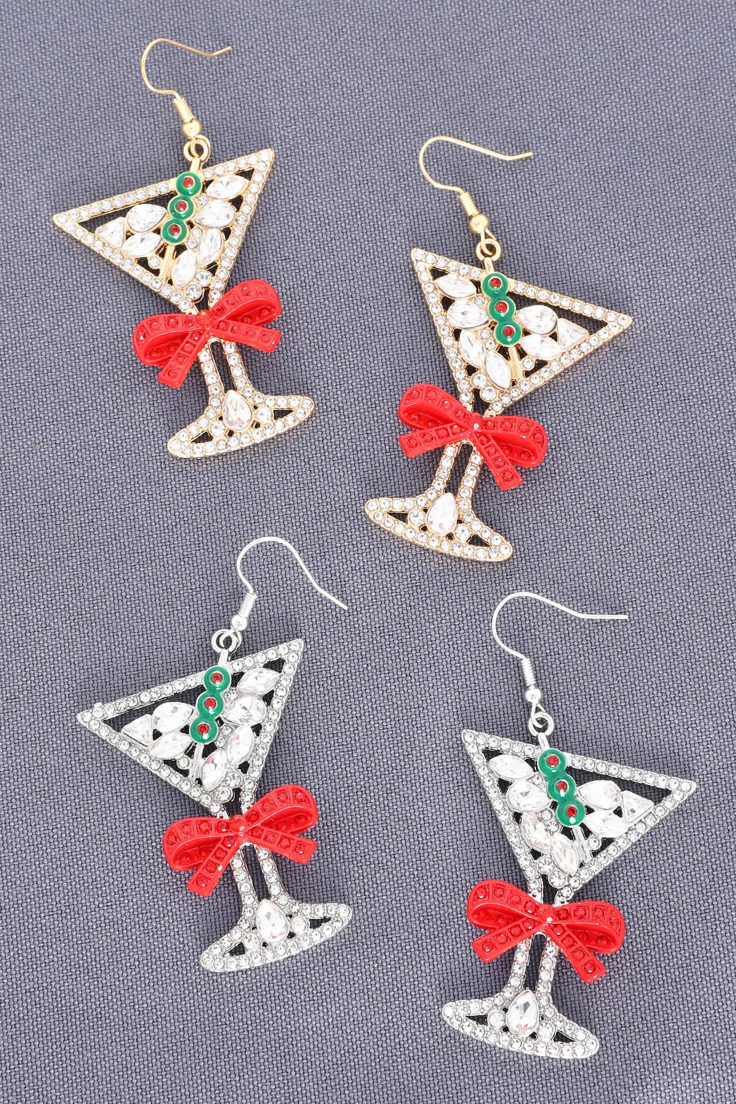 Cocktail Christmas Decor Dangle Earrings Robin Boutique