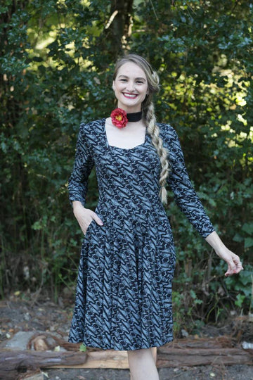 Margot Dress in Poe Print by Effie's Heart - Robin Boutique-Boutique 