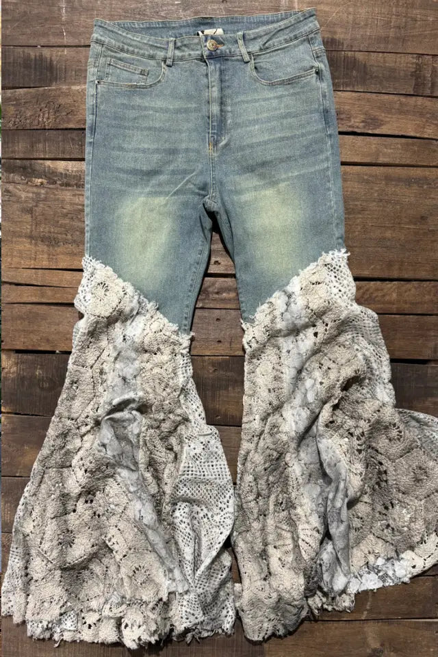 Got You Covered Lace Jeans by Jaded Gypsy