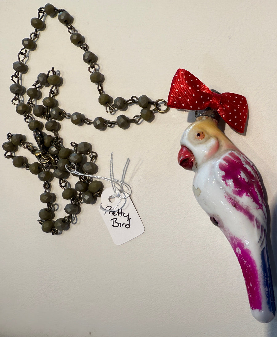 Pretty Bird Bulb Necklace by Gina