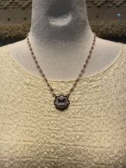 Fancy Vintage Cat Cameo Necklace by Gina