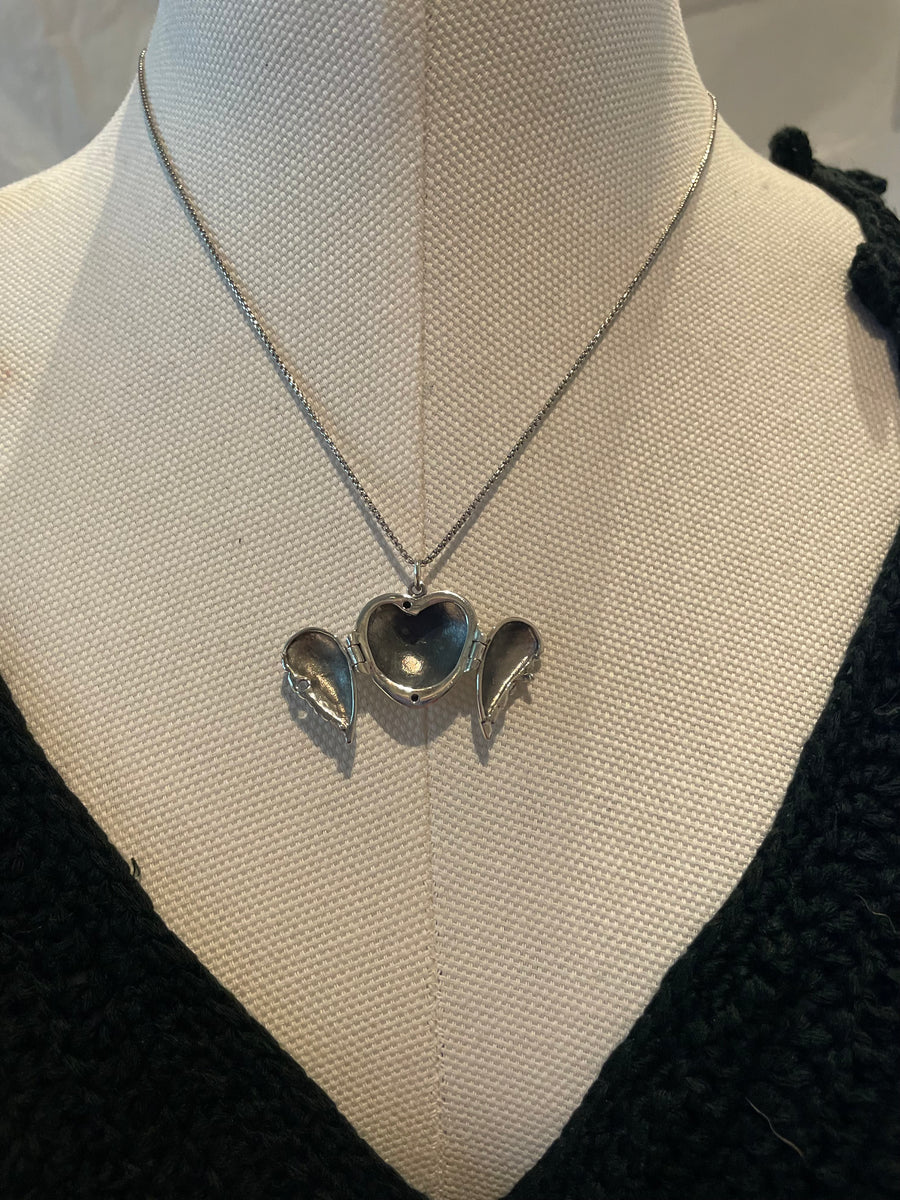 On The Wings of Love Locket Necklace