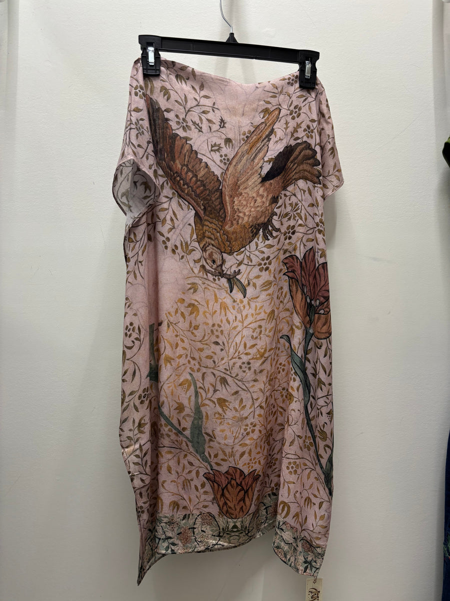 Folklore Floral Scarf with Bird of Peace by Market of Stars Robin Boutique