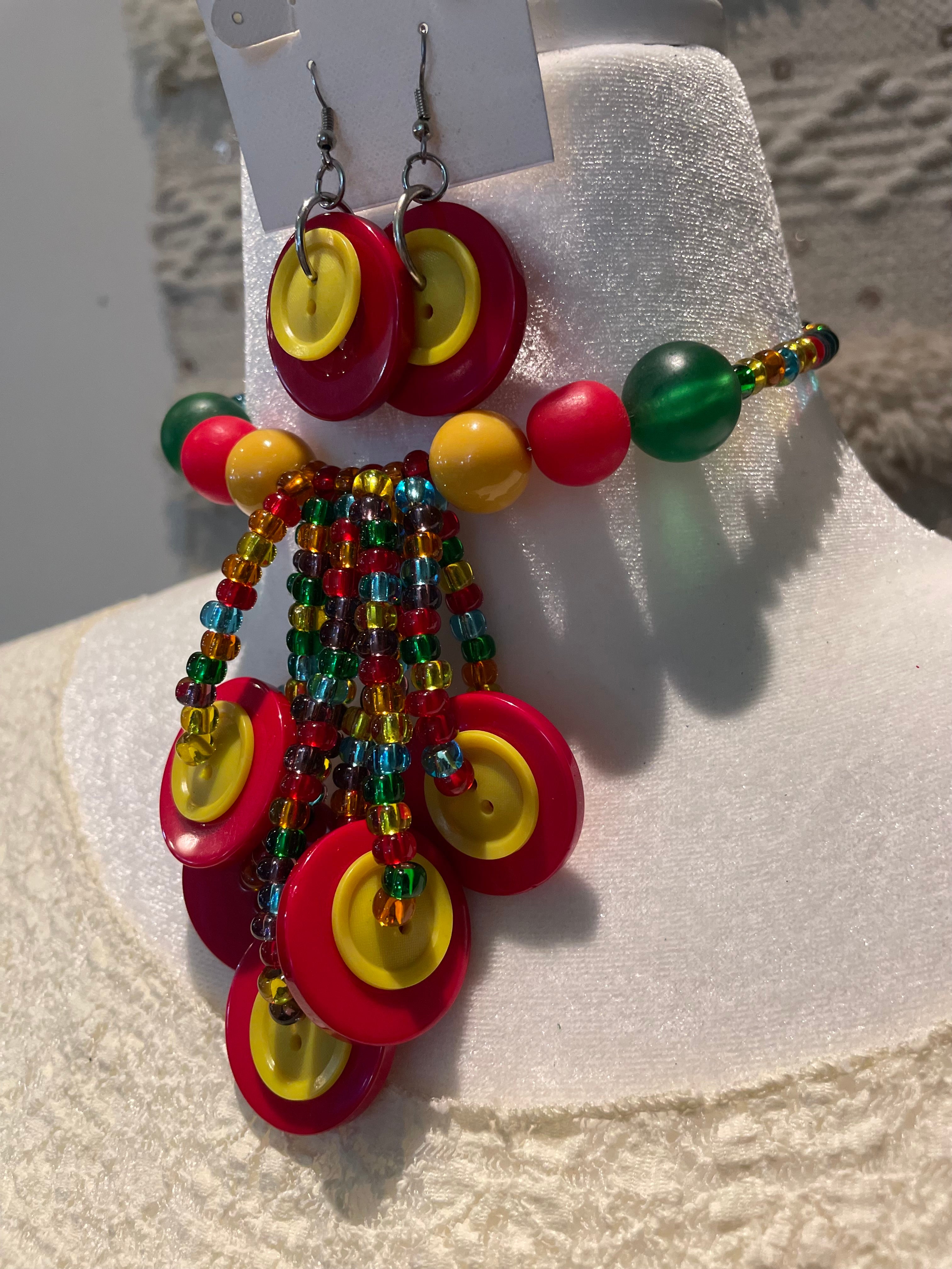 Button Earrings by Lori