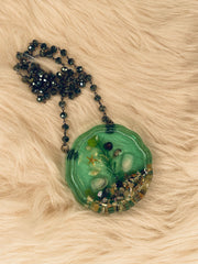 Under the Sea Resin Coaster Necklace by Gina