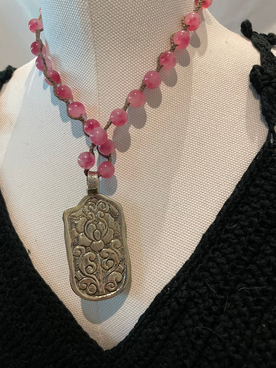 Rabbit Carved in Bone Necklace