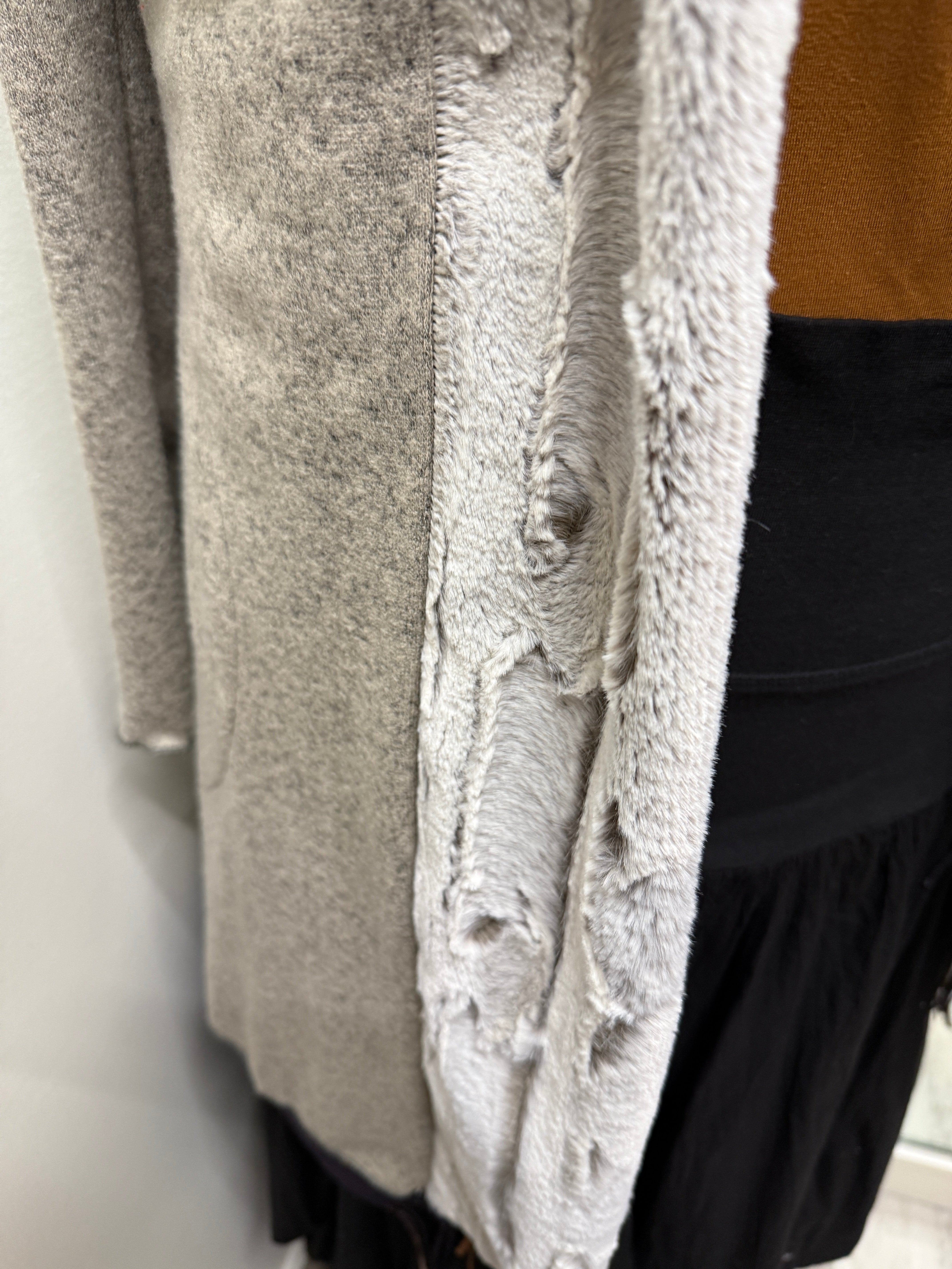 Fur Trim Cardigan by Vine Street