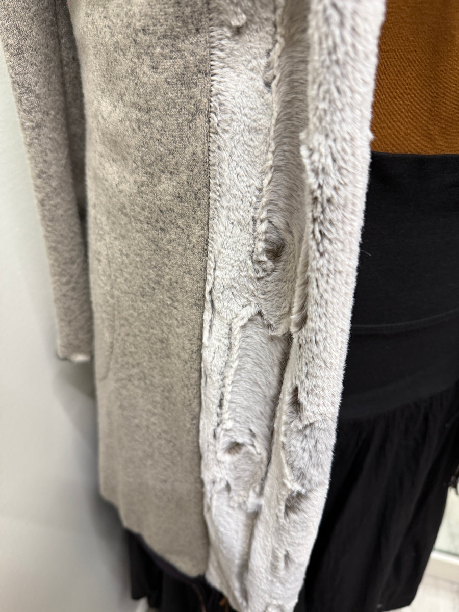 Fur Trim Cardigan by Vine Street