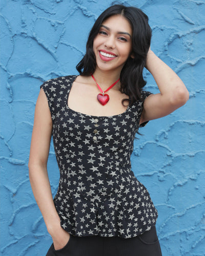 Cottage Blouse in Estrella Print by Effie's Heart