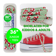 Holiday Christmas Cute Shoe Laces for Adults & Kids Robin Boutique