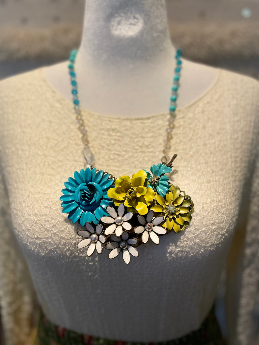 Forget Me Not Cluster Necklace by Gina