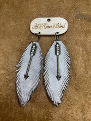 "Follow Your Arrow" Dirty White Earrings