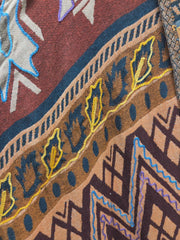 Reversible Teel Tapestry Fringe Top