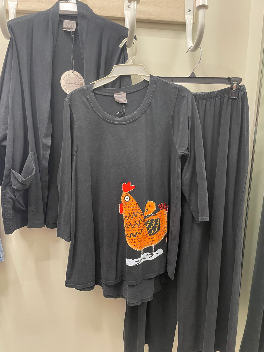 Ms Cluckers Tee by Doodles