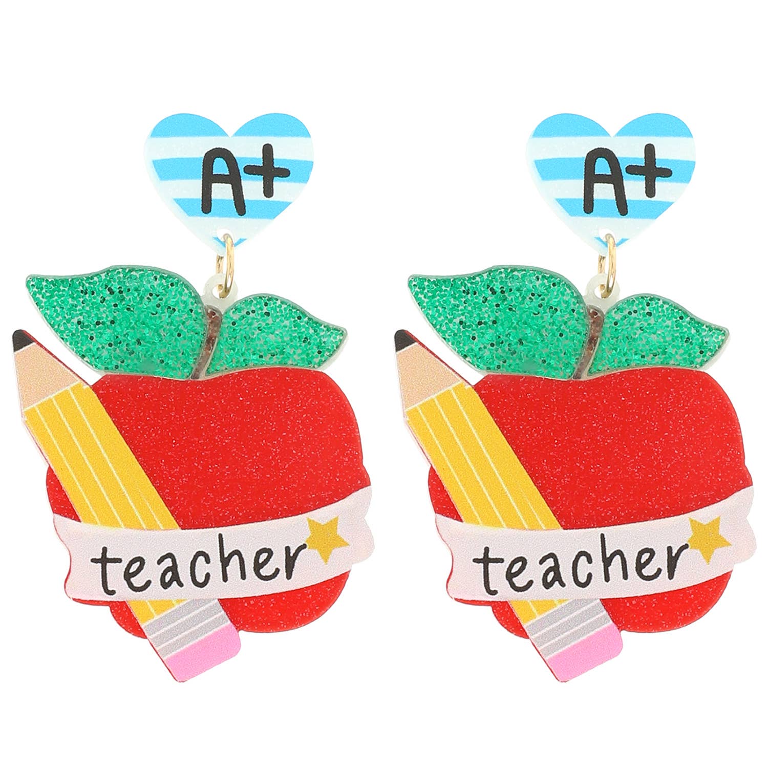 Teacher Appreciation Acrylic Apple Earrings Robin Boutique