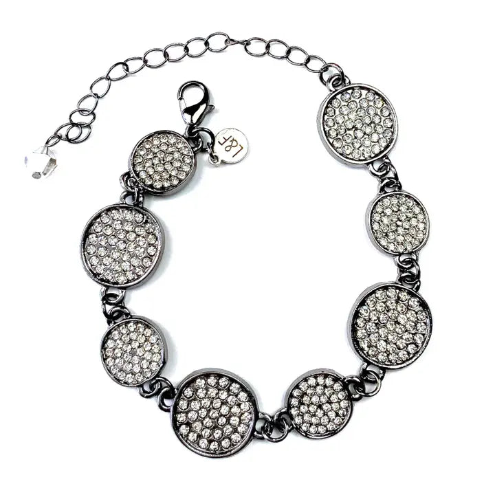 Blinged Discs w/Clasp Bracelet