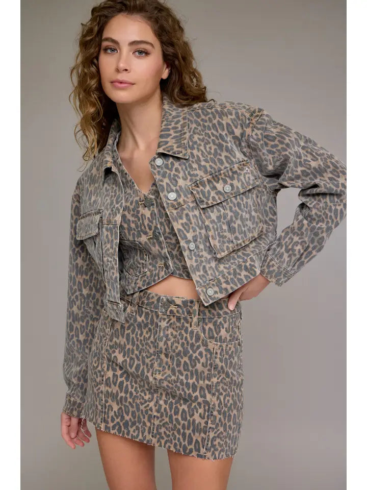 Cheetah Cargo Jacket by Hidden Jeans