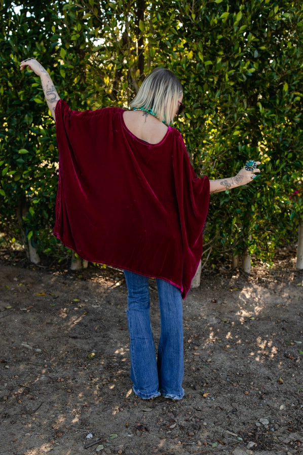 Zandra Silk Velvet Scarf Top