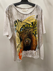 Cotton Charm Tee in Highland Cow