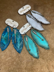 "Follow Your Arrow" Dirty White Earrings Robin Boutique