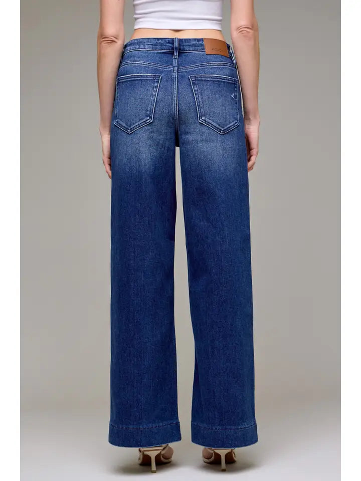 Nori High Rise Pintuck Wide Leg Jean by Hidden Jeans