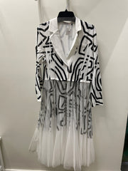 Cardigan Blazer With Long Tulle Skirt by Origami