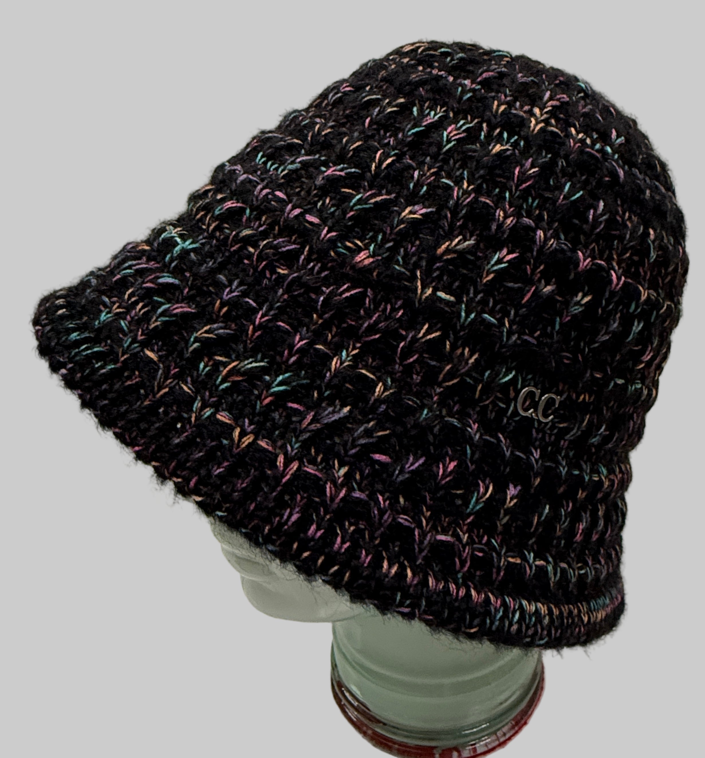 C.C. Beanie Multi Color Heather Knit Cloche Robin Boutique